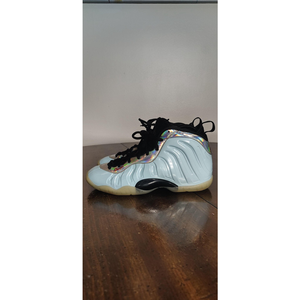 Nike Little Posite One Shoes Youth Size 6.5Y Blue Iridescent Sneakers DH6490-400